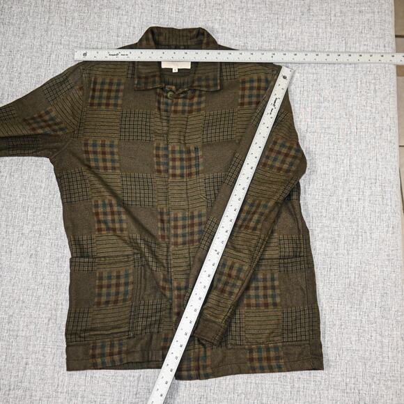 KESTIN Men's Small Arbroath Shirt Jacket Green Patchwork Cotton flannel - Picture 9 of 9